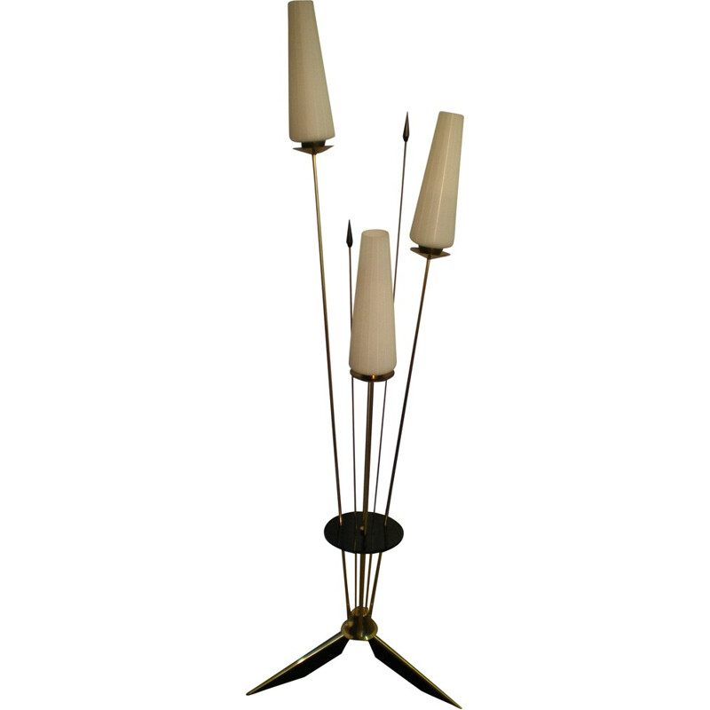 Mid century Lunel floor lamp with 3 lights - 1950s