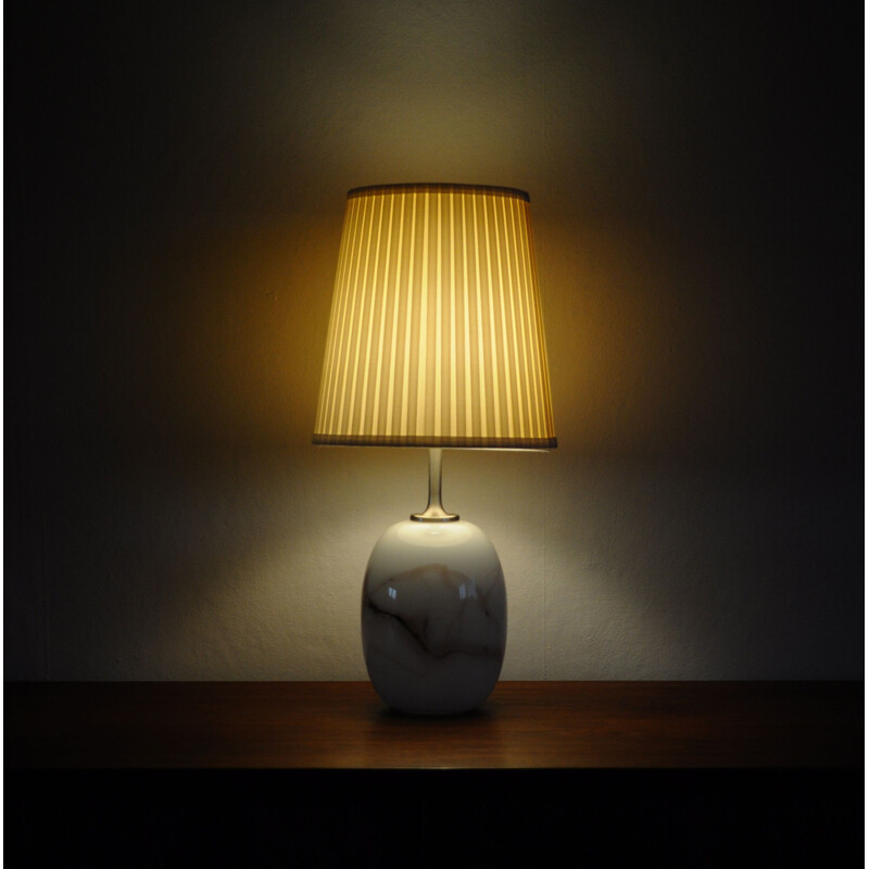Lampe de table vintage en verre de Michael Bang pour Holmegaard Glasværk, 1982