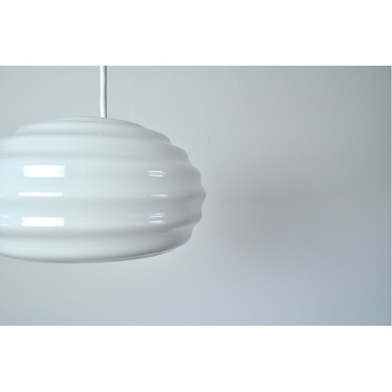 Vintage opal glass pendant lamp by Verner Panton for Holmegaard, 1984