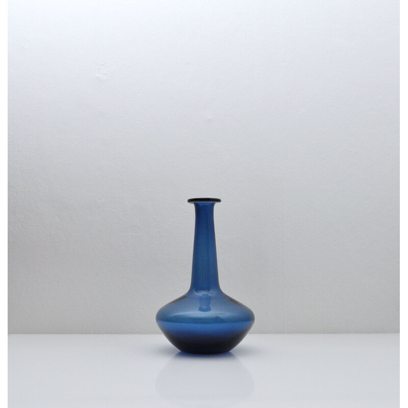 Vintage Scandinavian vase by Jacob E. Bang for Fyens Glasværk, Denmark 1960