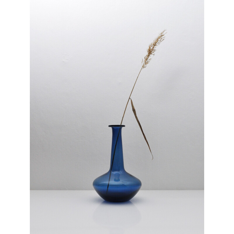 Vintage Scandinavian vase by Jacob E. Bang for Fyens Glasværk, Denmark 1960