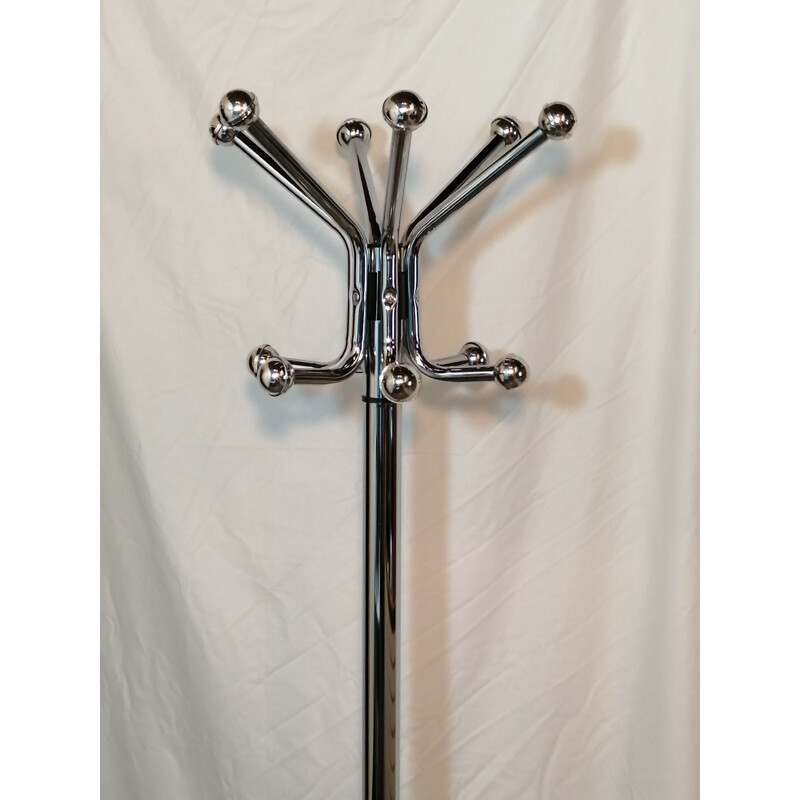 Vintage chrome parrot coat rack, 1970