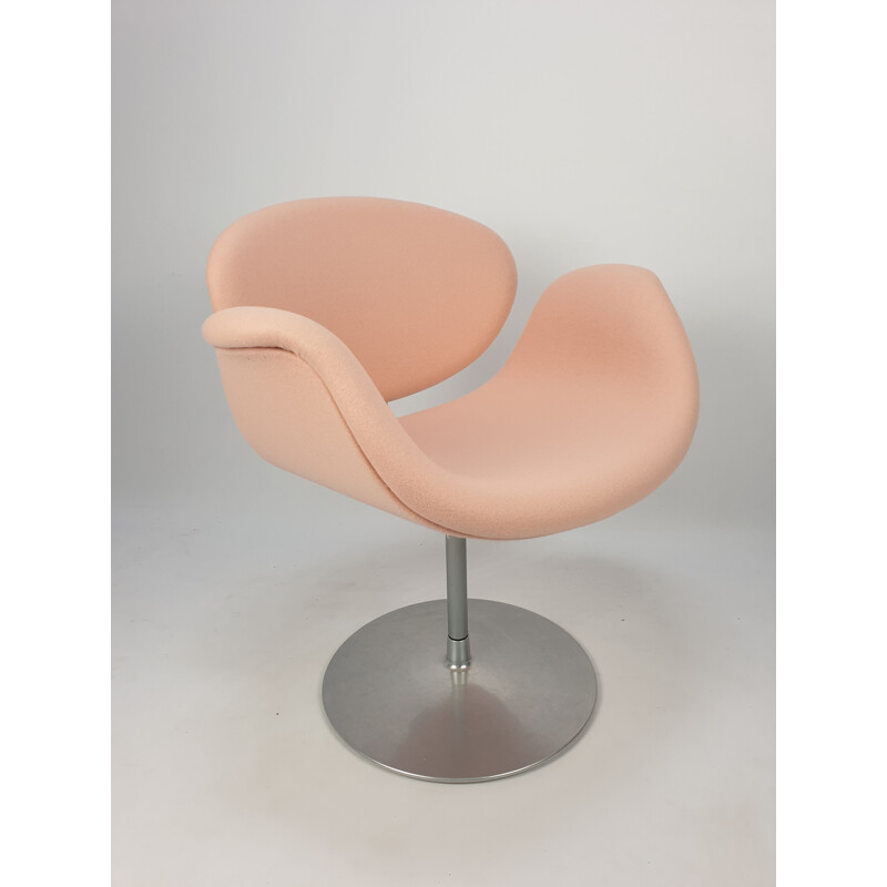 Vintage Tulip wool armchair by Pierre Paulin for Artifort, 1980s