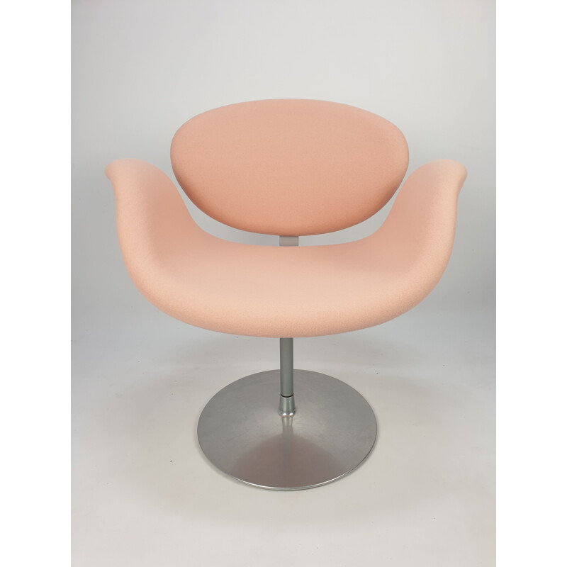 Vintage Tulip wool armchair by Pierre Paulin for Artifort, 1980s