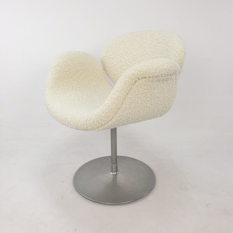 Cadeira de braços Vintage Little Tulip branca de Pierre Paulin para Artifort, 1980