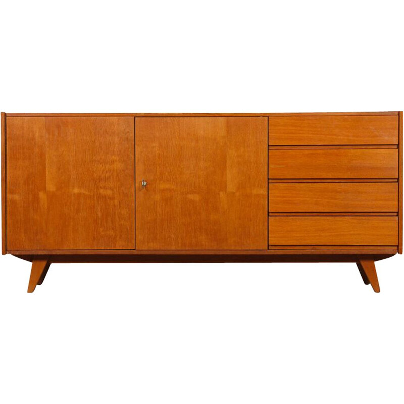 Vintage oakwood sideboard by Jiroutek for Interier Praha, 1960