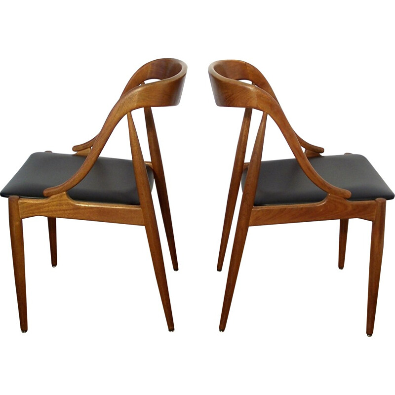 Pair of Uldum Mobelfabrik chairs, Johannes ANDERSEN - 1960s