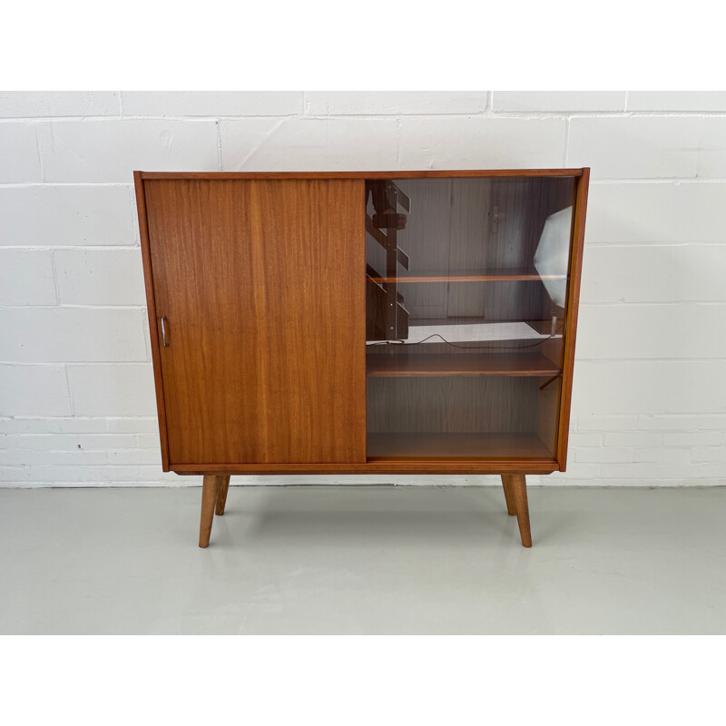 Vintage teak display cabinet, 1960s