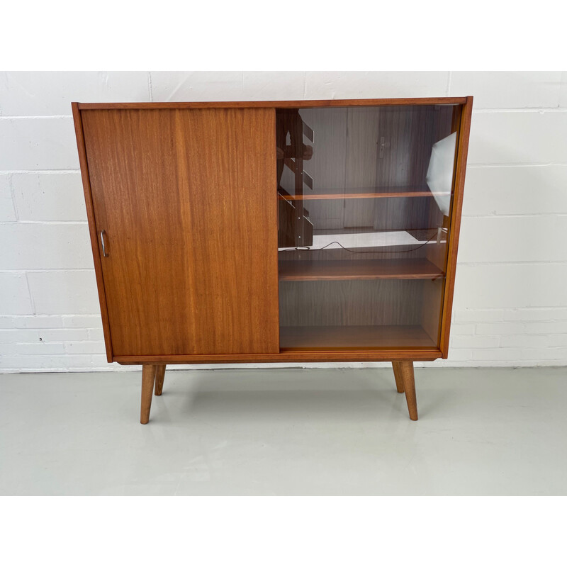 Vintage teak display cabinet, 1960s