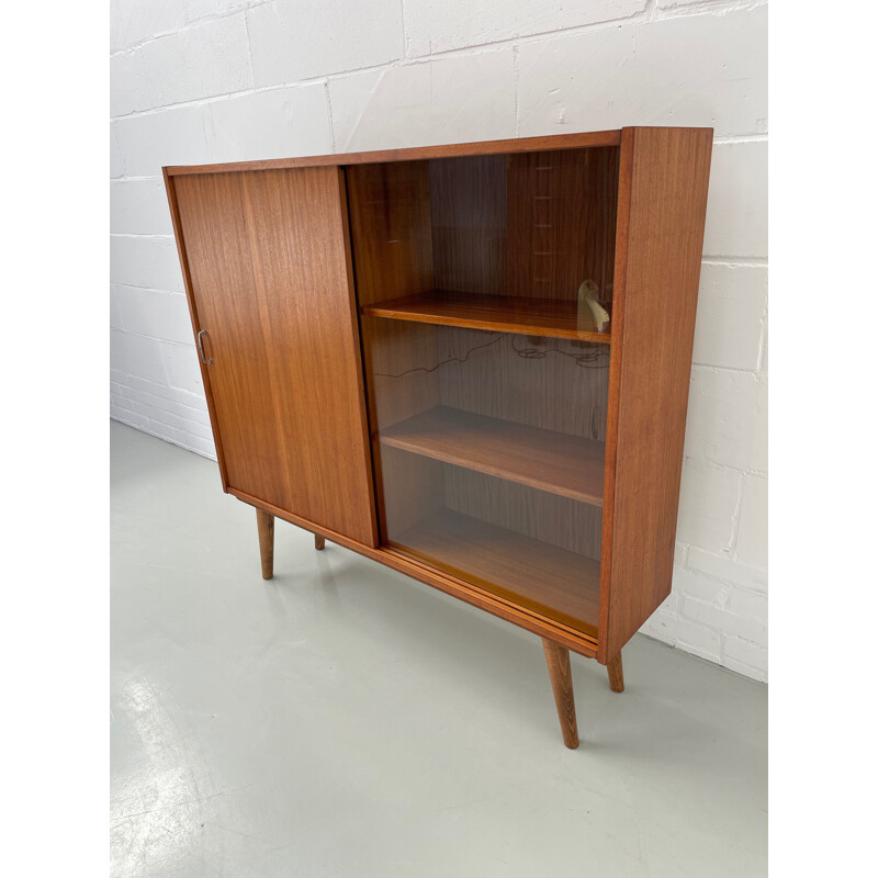 Vintage teak display cabinet, 1960s