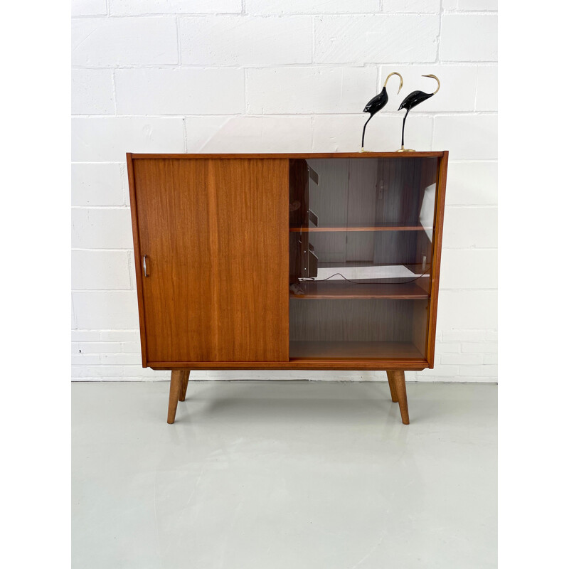 Vintage teak display cabinet, 1960s