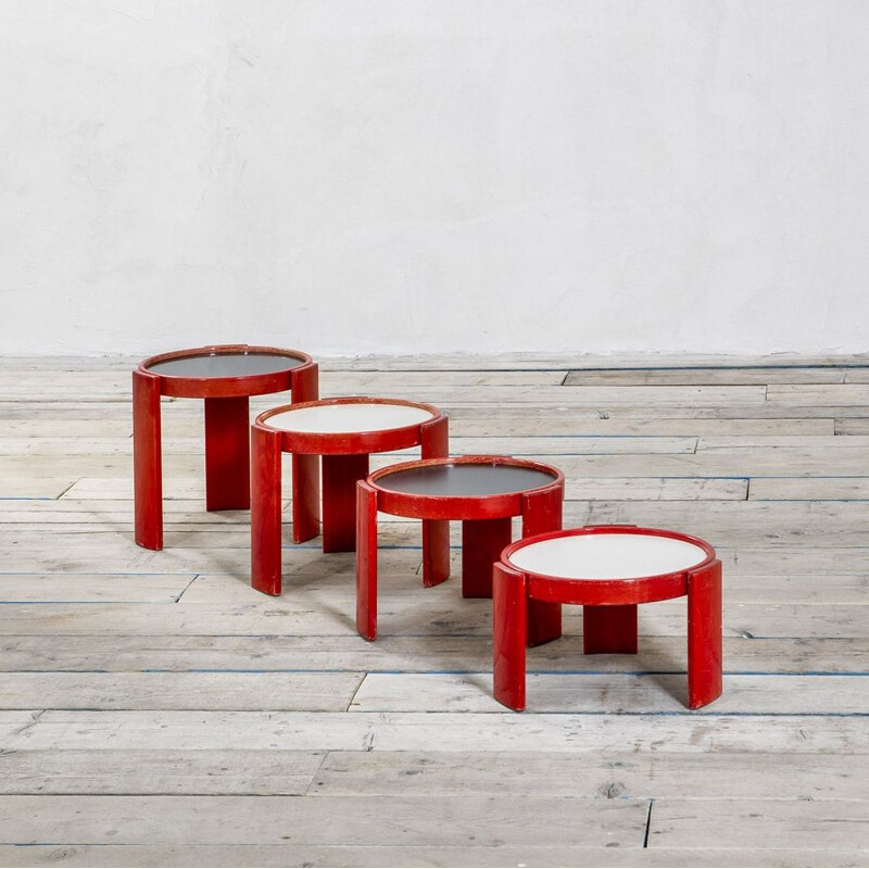 Vintage nesting tables by Gianfranco Frattini for Cassina, Italy 1960