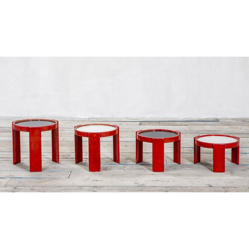 Vintage nesting tables by Gianfranco Frattini for Cassina, Italy 1960