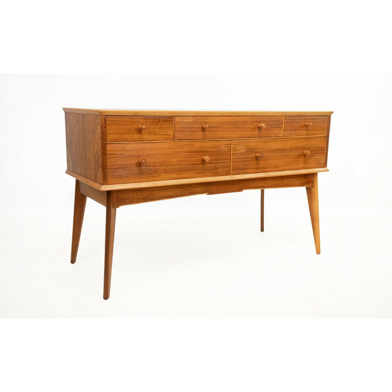 British mid century walnut sideboard by Alfred Cox for Heals