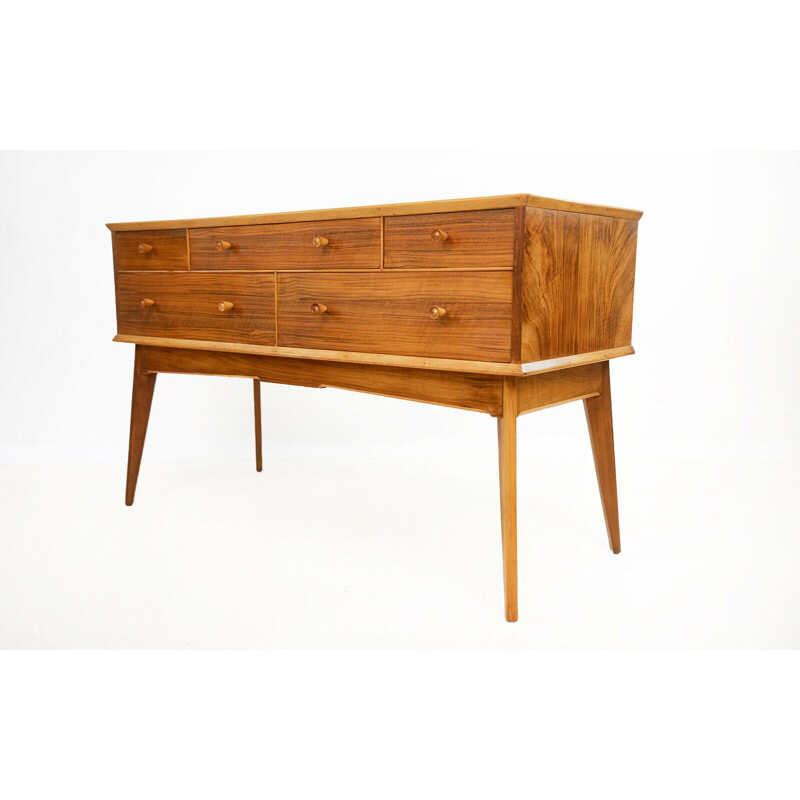 British mid century walnut sideboard by Alfred Cox for Heals