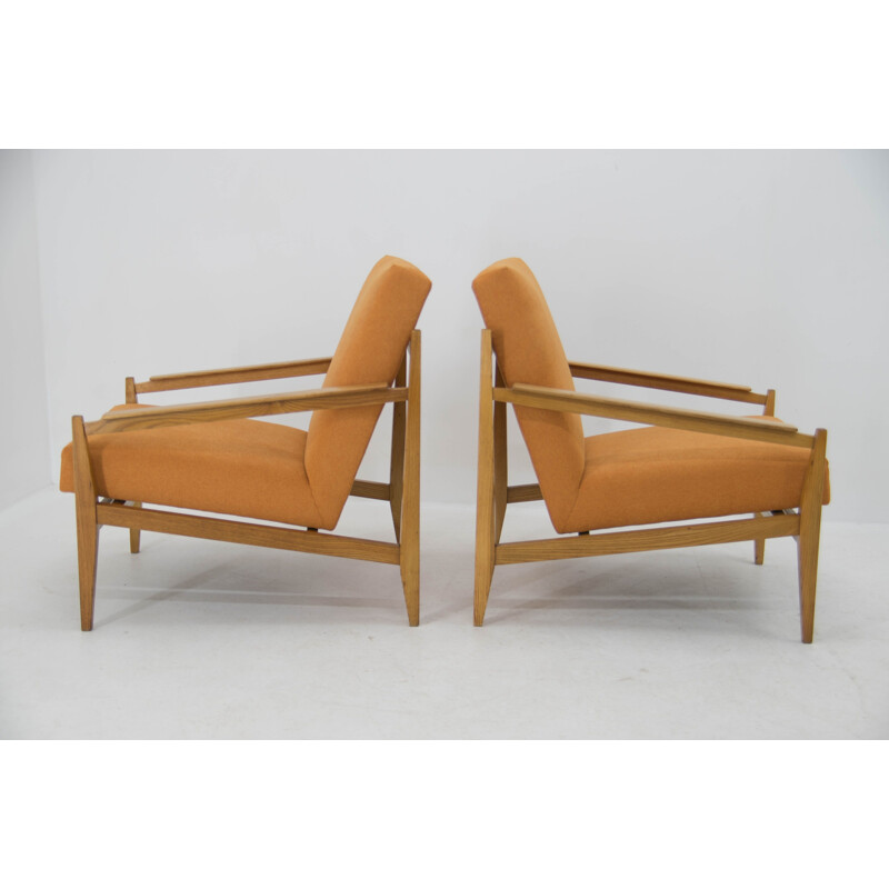 Pair of mid-century armchairs, Czechoslovakia 1960s