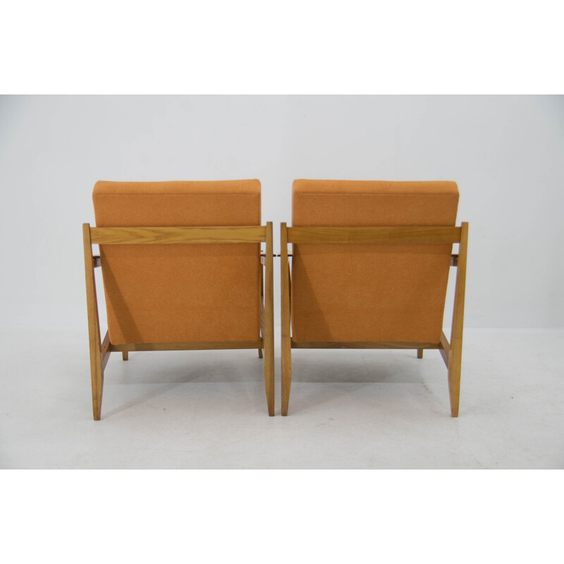Pair of mid-century armchairs, Czechoslovakia 1960s