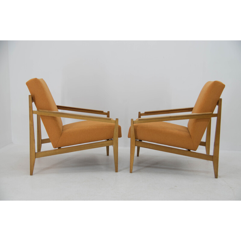 Pair of mid-century armchairs, Czechoslovakia 1960s