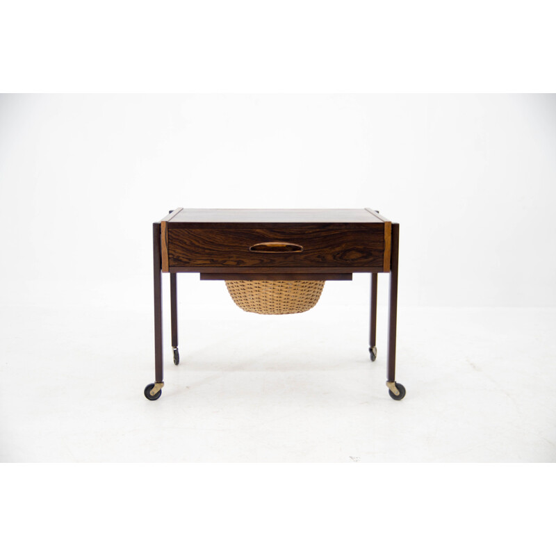 Rosewood vintage sewing table, Denmark 1960s