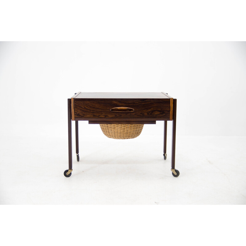 Mesa de costura vintage de palisandro, Dinamarca 1960