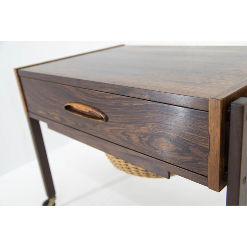 Mesa de costura Vintage rosewood, Dinamarca 1960