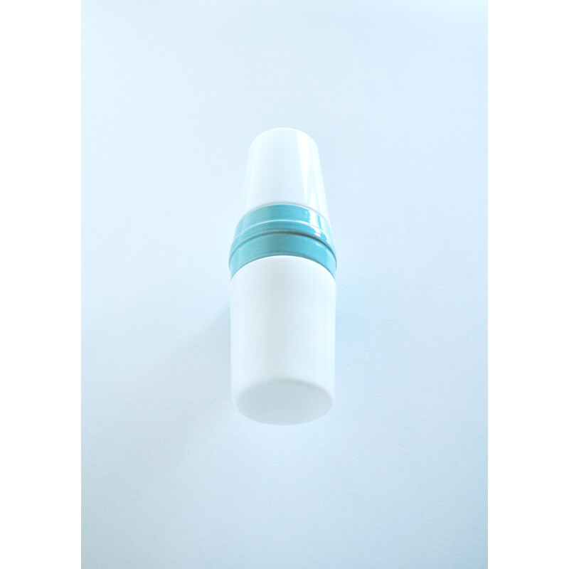 Scandinavian vintage opaline glass and porcelain wall lamp by Sigvard Bernadotte for Ifo, 1960
