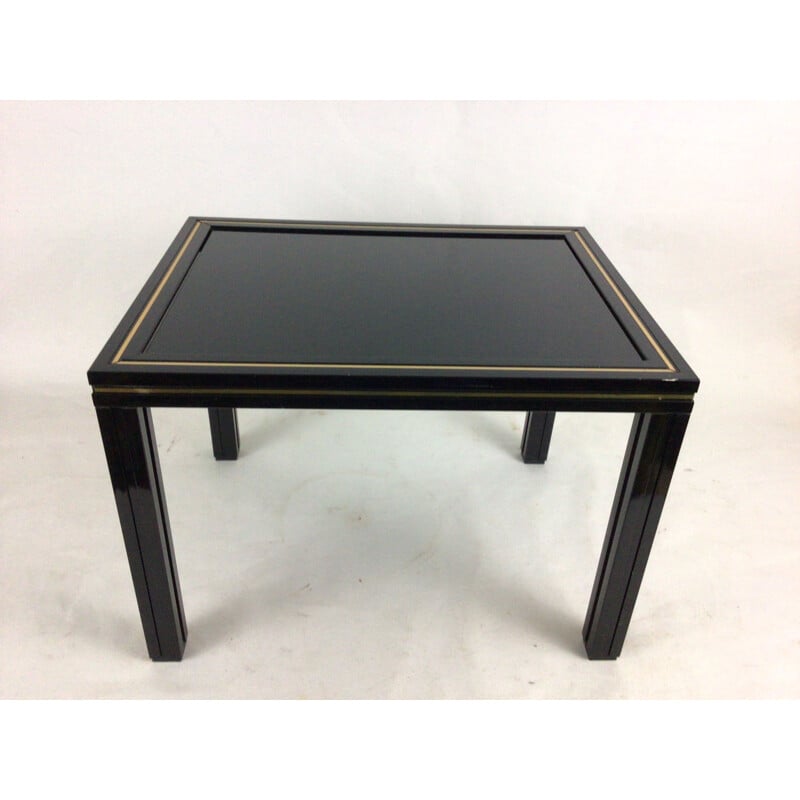 Vintage black and gold metal nesting tables by Pierre Vandel, 1970