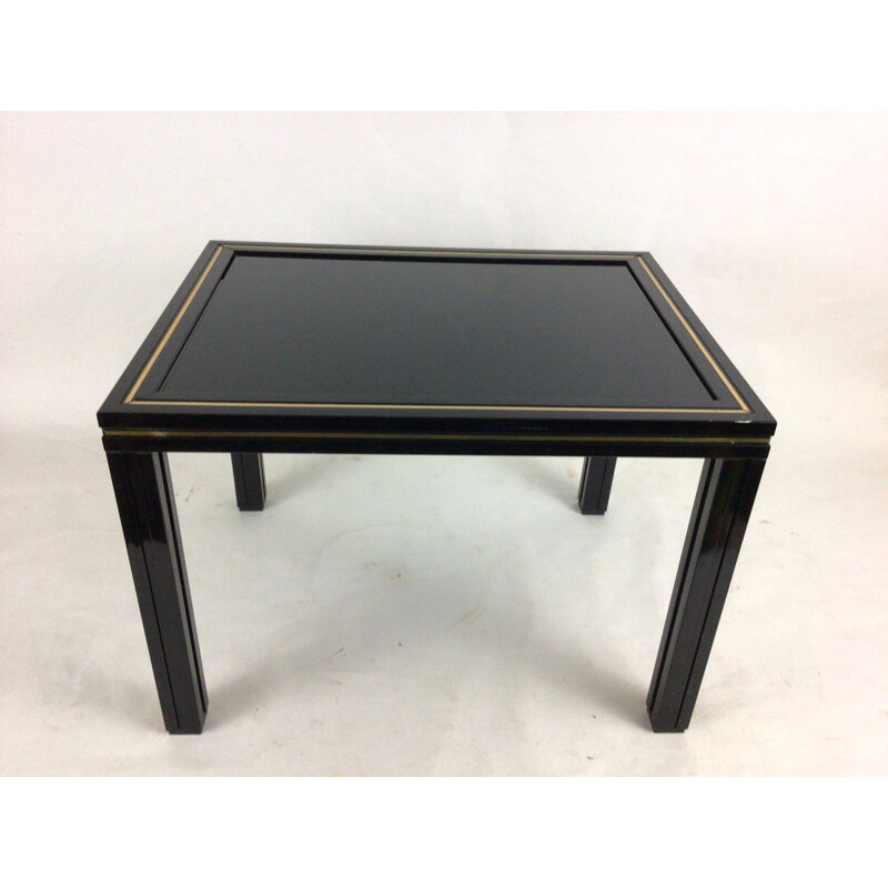 Vintage black and gold metal nesting tables by Pierre Vandel, 1970