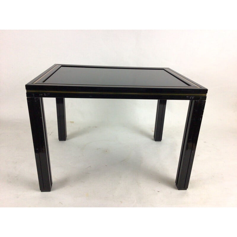 Vintage black and gold metal nesting tables by Pierre Vandel, 1970