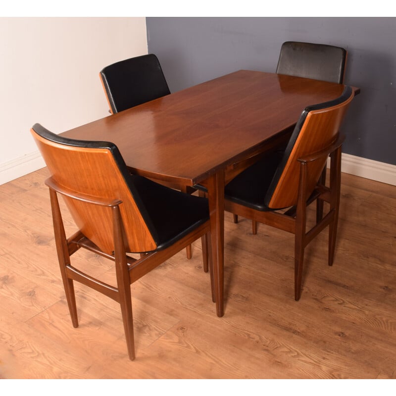 Teak vintage dining set by Elliots of Newbury, 1960s