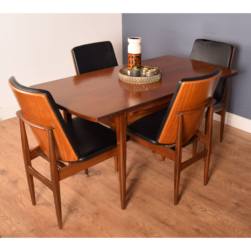 Teak vintage dining set by Elliots of Newbury, 1960s