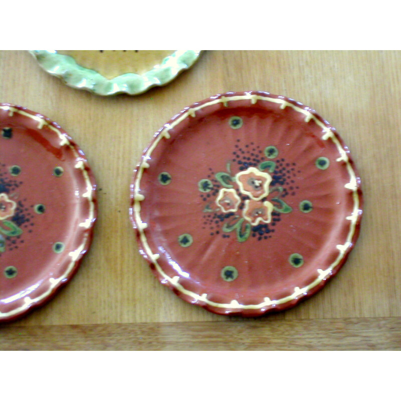 Set of 5 terra-cotta plates, Marc ROUSSEL - 1950s