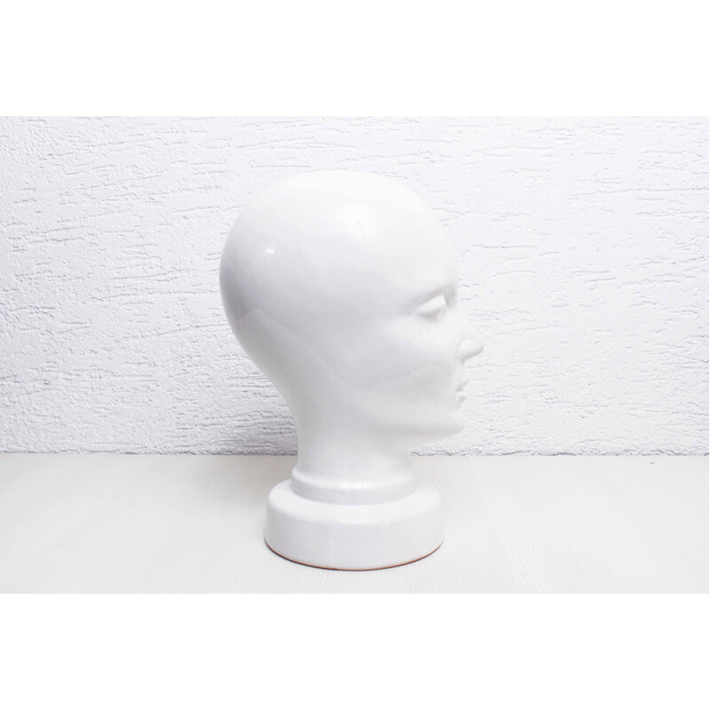 Vintage ceramic mannequin head by Scheurich, Germany 1970