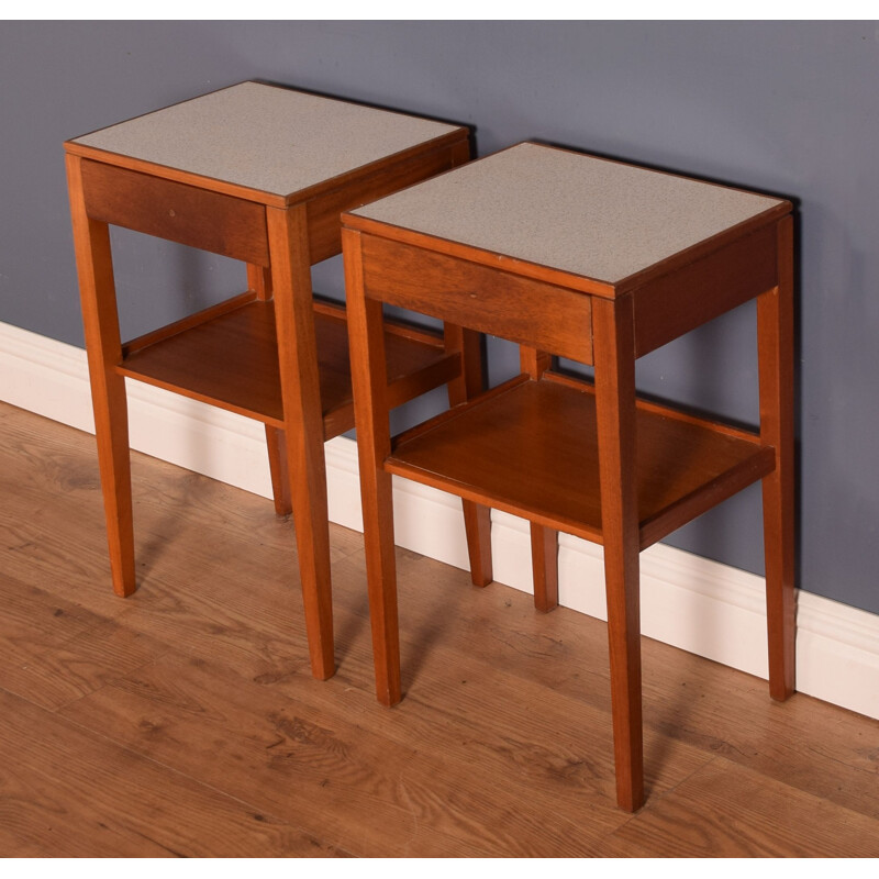 Pair of vintage Remploy night stands, 1970s