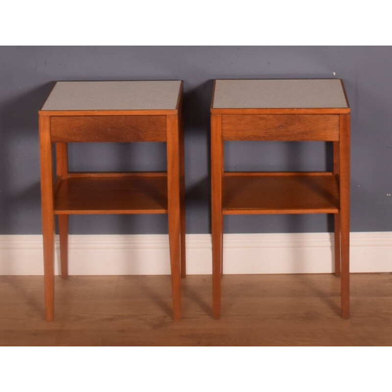 Pair of vintage Remploy night stands, 1970s