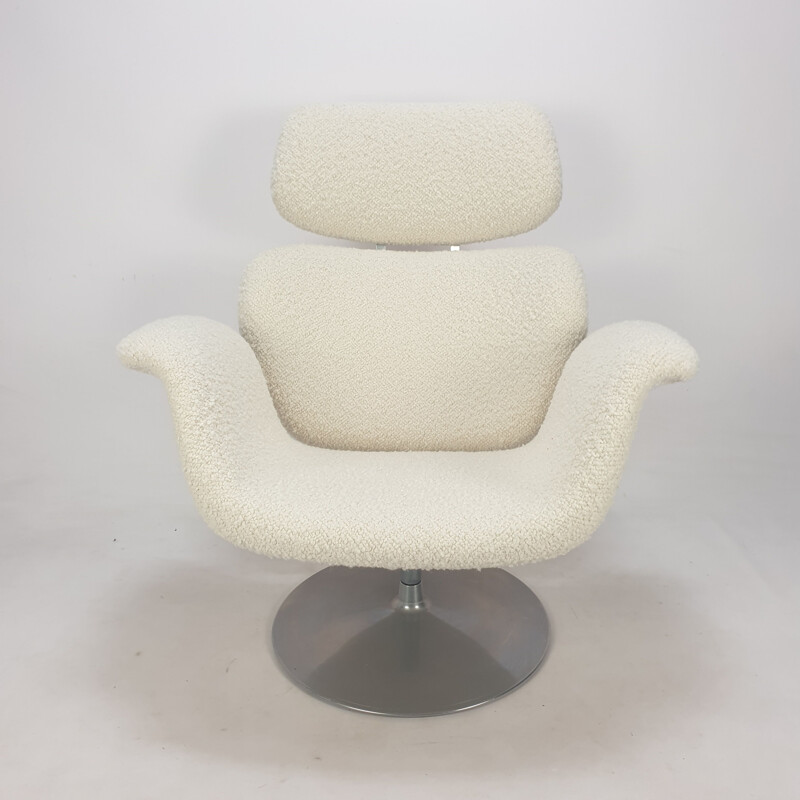 Vintage Tulip armchair and ottoman by Pierre Paulin for Artifort, 1980s