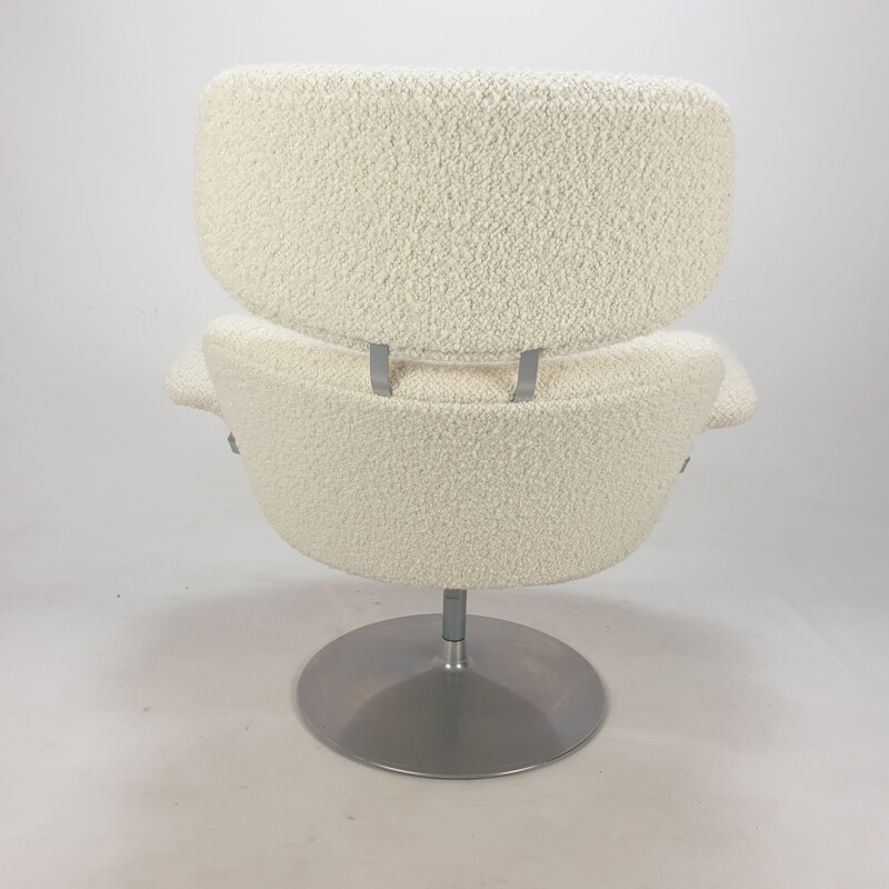 Poltrona e pouf vintage Big Tulip di Pierre Paulin per Artifort, 1980