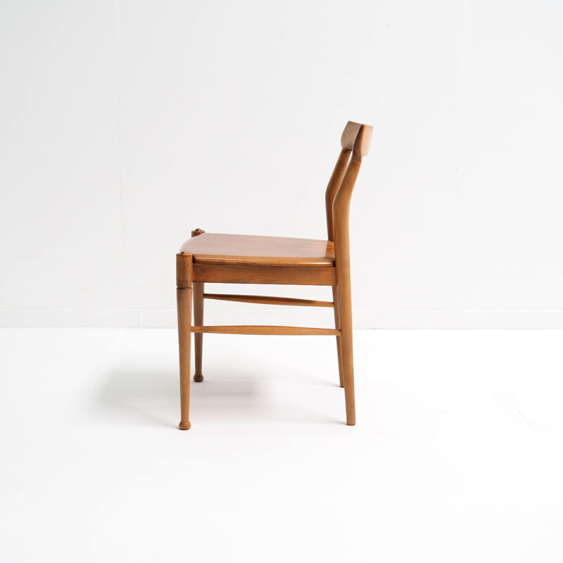 Mid-century dining room set in solid walnut wood