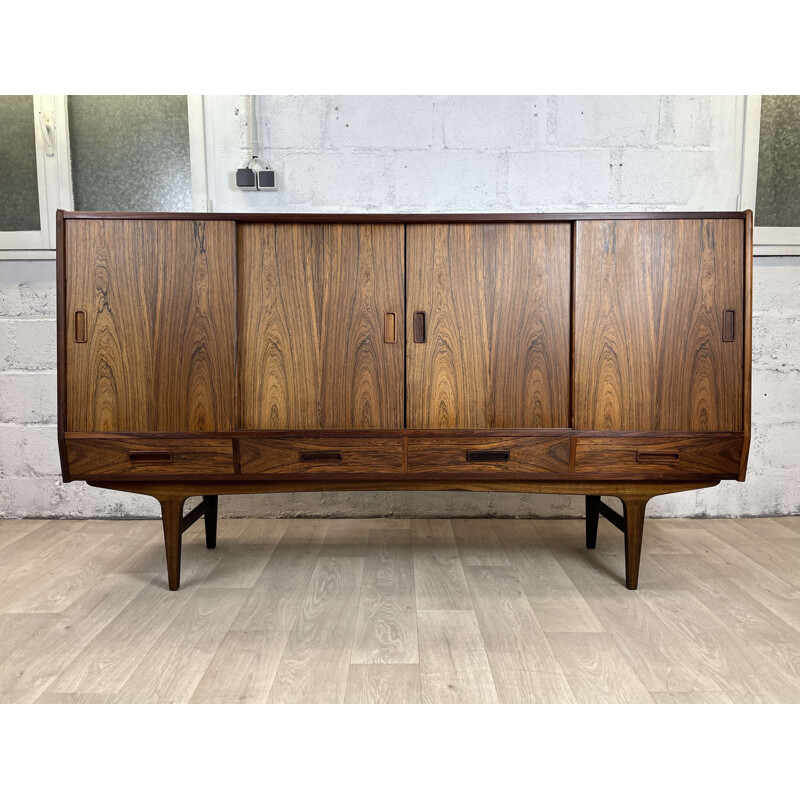 Vintage rosewood highboard by Børge Seindal for Westergaard Møbelfabrik, 1960s