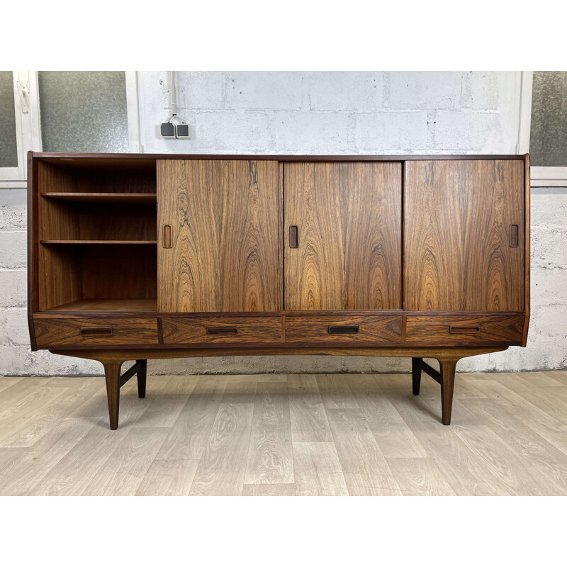 Vintage rosewood highboard by Børge Seindal for Westergaard Møbelfabrik, 1960s