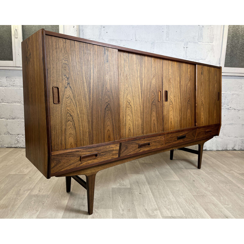 Vintage rosewood highboard by Børge Seindal for Westergaard Møbelfabrik, 1960s