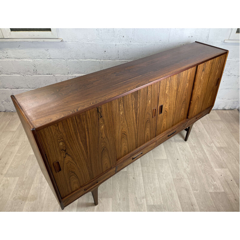 Vintage rosewood highboard by Børge Seindal for Westergaard Møbelfabrik, 1960s