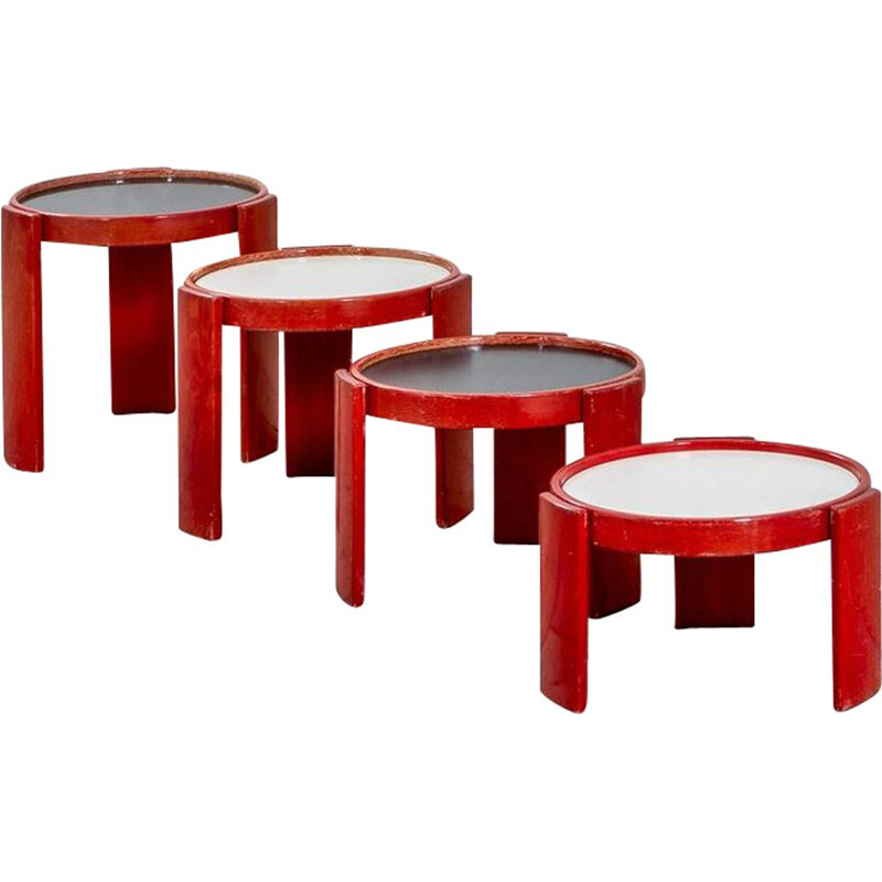 Vintage nesting tables by Gianfranco Frattini for Cassina, Italy 1960