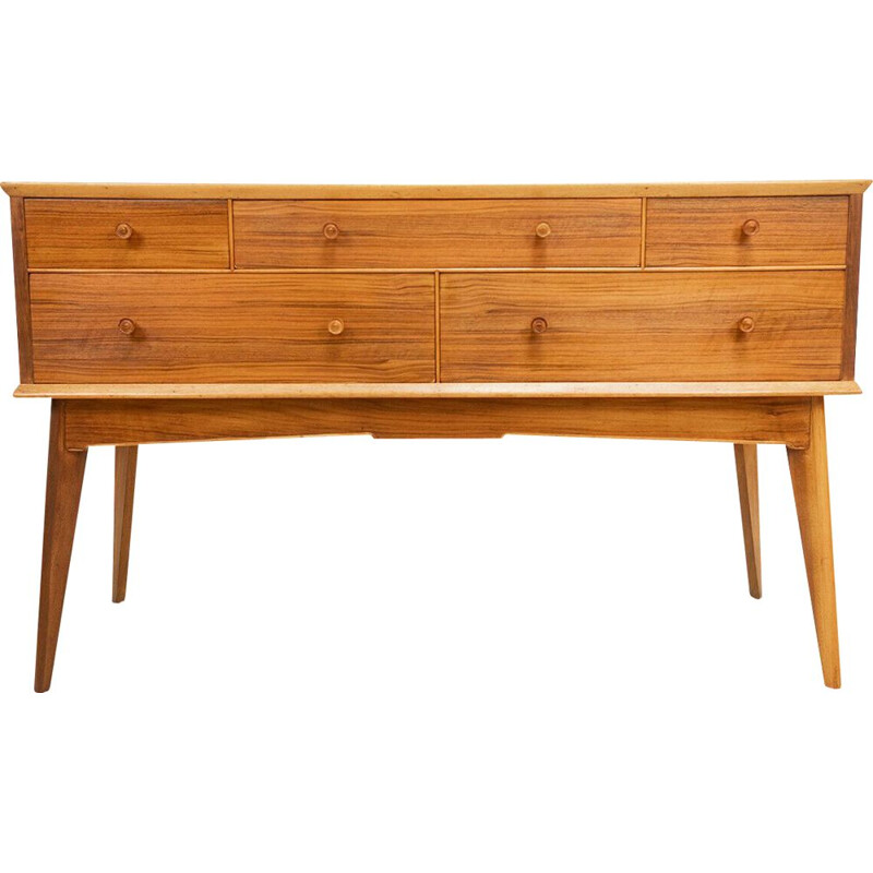 British mid century walnut sideboard by Alfred Cox for Heals