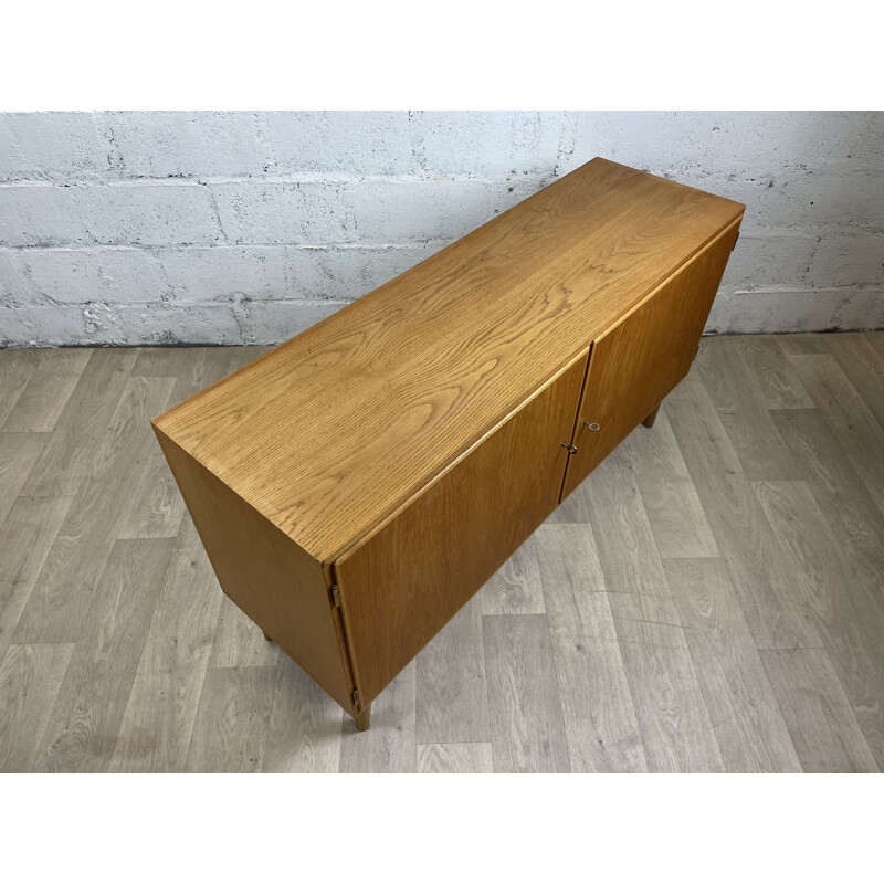 Grand buffet scandinave vintage en chêne de Poul Hundevad, 1960