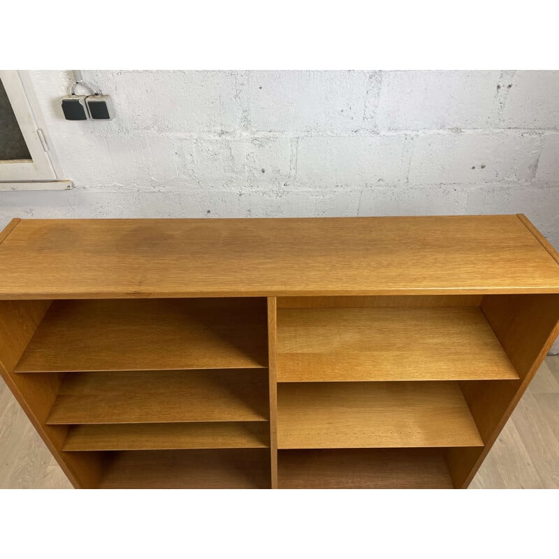 Large Scandinavian vintage oak bookcase by Poul Hundevad, 1960