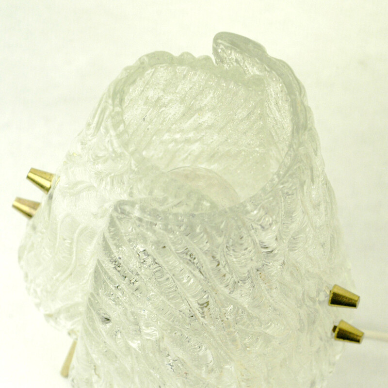 Tischlampe "Iceglass" aus Glas und Messing, J. T. KALMAR - 1960