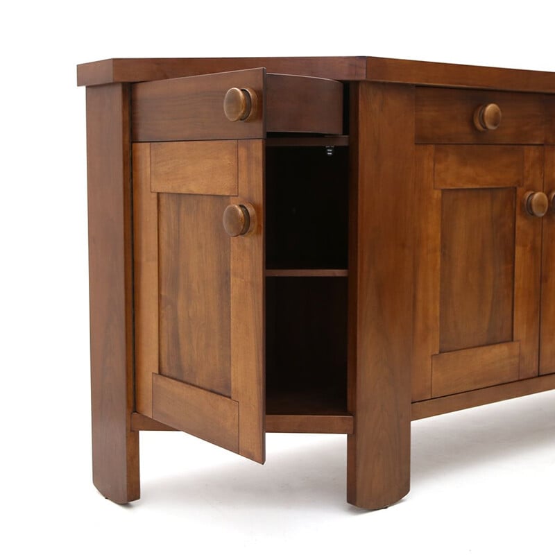 Credenza vintage in noce di Silvio Coppola per Bernini, 1960