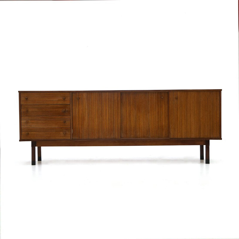 Mid-century wooden sideboard with drawers, 1960s