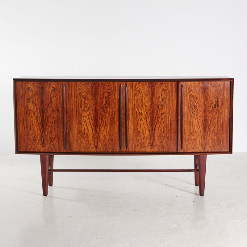 Danish rosewood highboard with four sliding doors by Arne Vodder for Hp Hansen